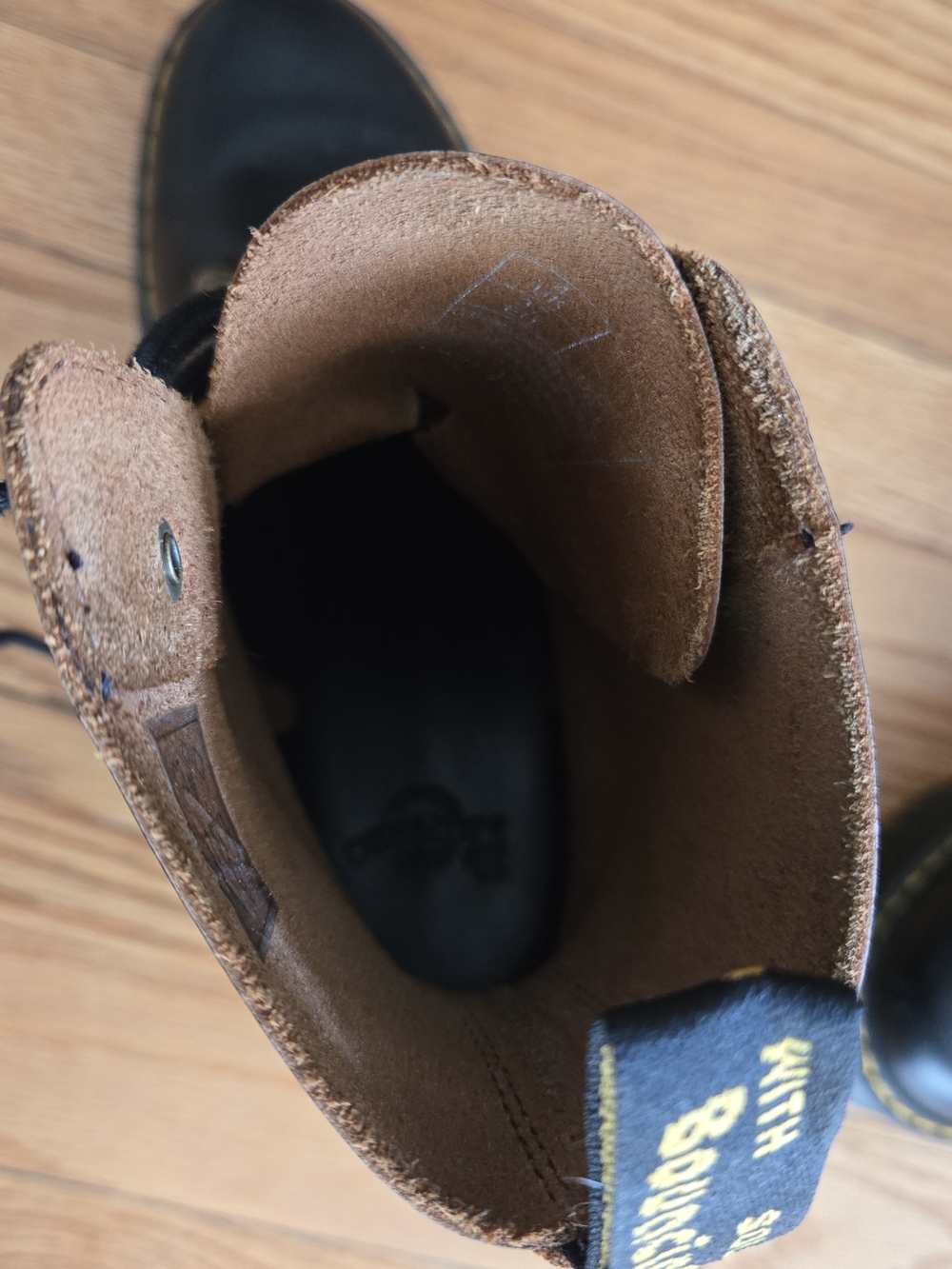 Dr. Martens Leona Black Leather Lug Platform Lace-Up Boots - Picture 3 of 6